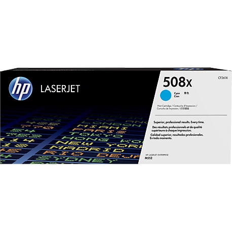 Toner 508X cyan, 9500 pag, LaserJet M552dn, M553dn,n,x, M577c,dn,f