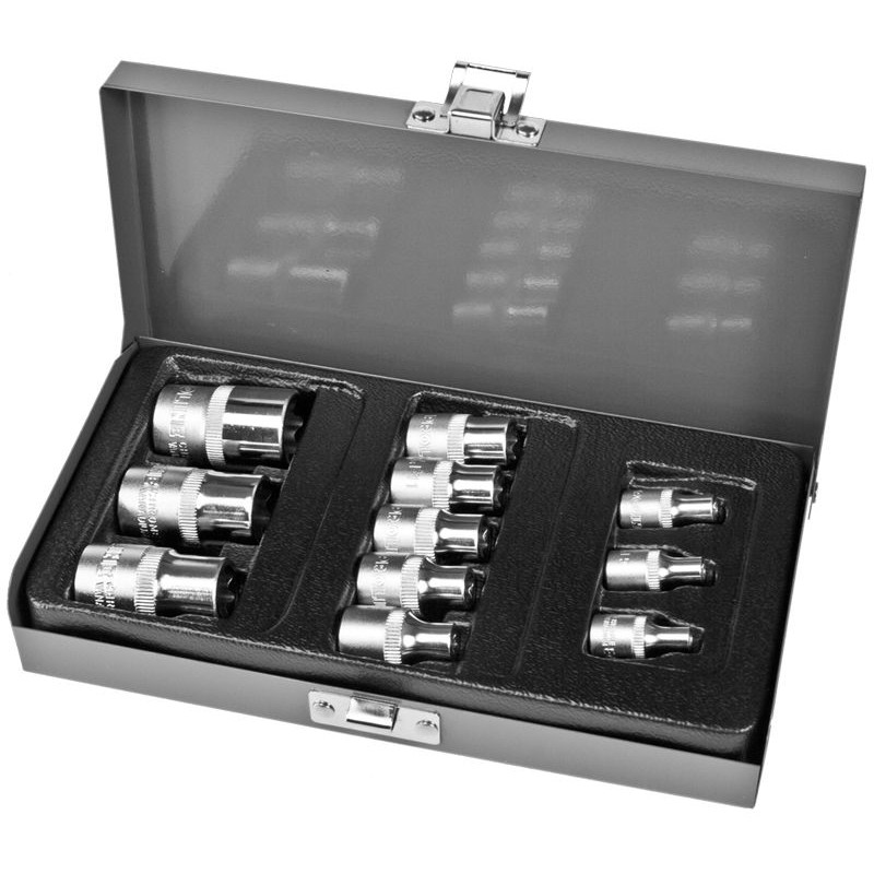 TRUSA TUBULARE TORX E4-E20 CU ADAPTOARE - 11Piese