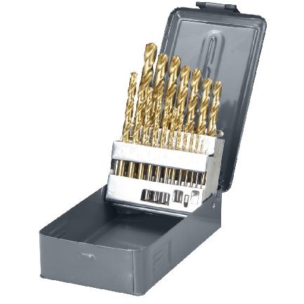 SET BURGHIE METAL HSS-TI 135° IN CUTIE 1-10MM - 19P.