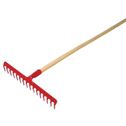 GREBLA METALICA CU MANER LEMN 130CM / 12 DINTI