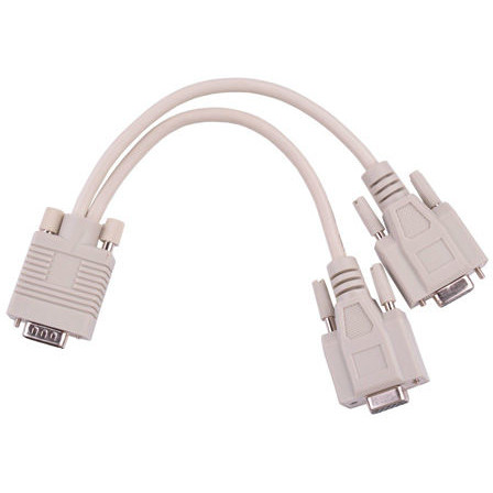 CABLU ADAPTOR VGA 15PINI TATA-2X 15PINI MAMA