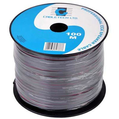CABLU DIFUZOR CCA 2X0.20MM NEGRU 100M