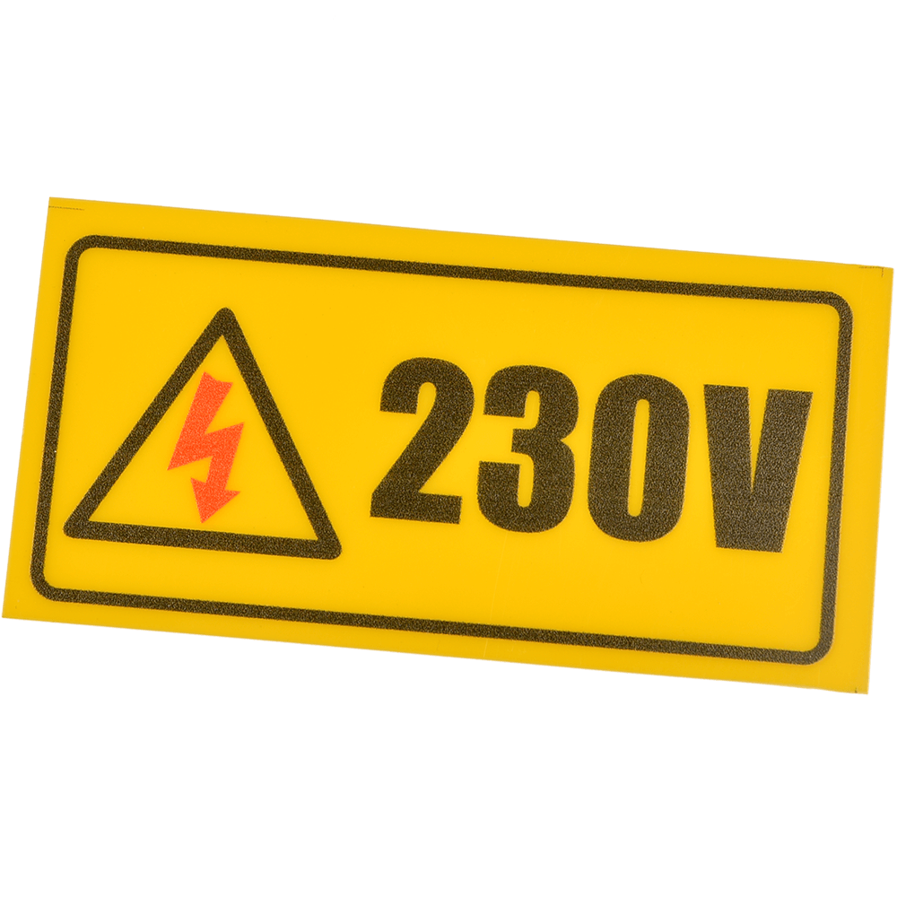 Indicator avertizare 230 V, dreptunghiular, galben, 10 x 5 cm, 10 buc.
