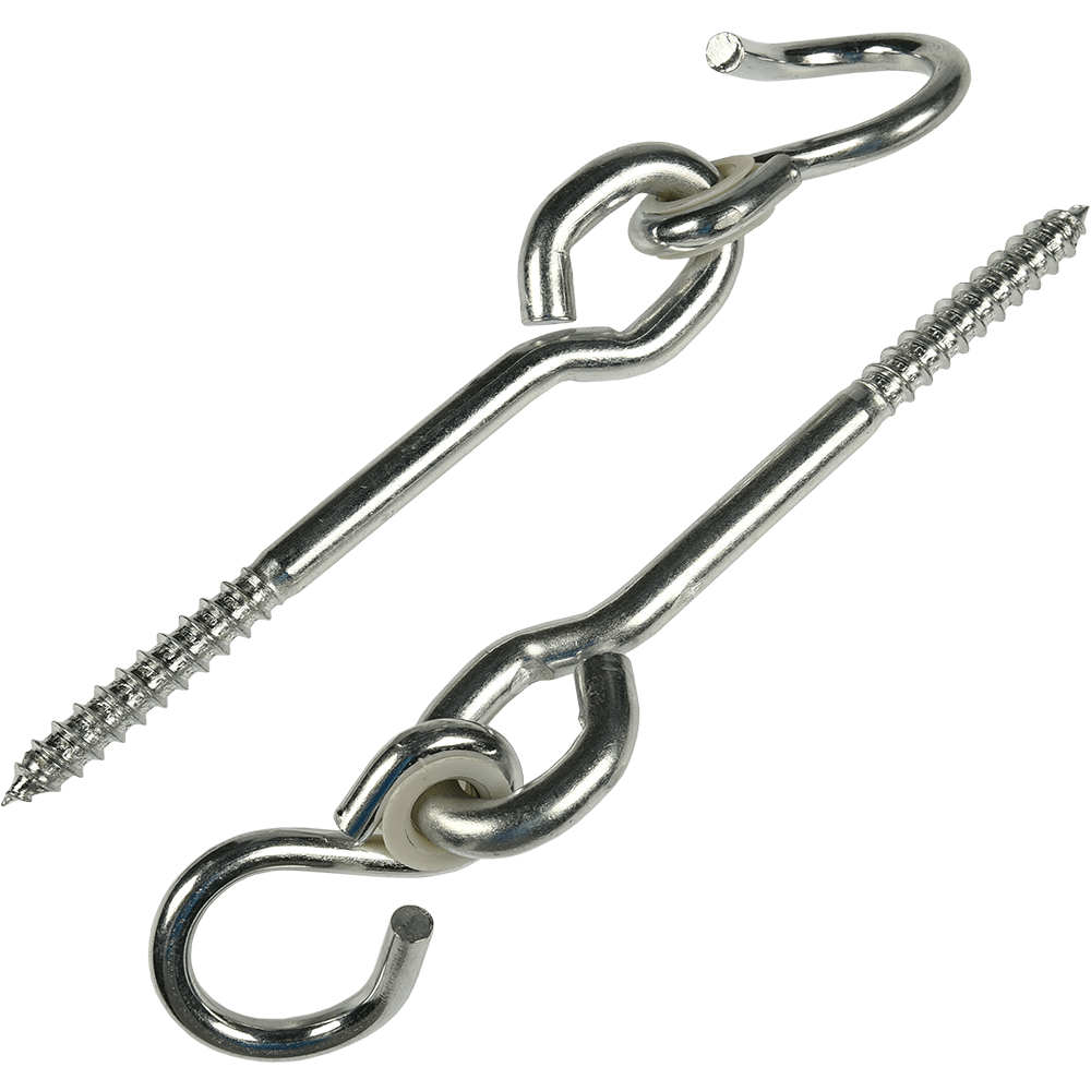 Carlig spirala cu filet, otel, 180 x 10,6 mm