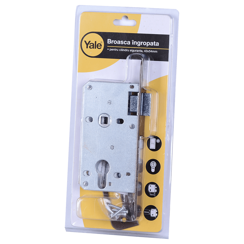 Broasca PVC cu rola si placa frontala Yale, 20 x 85 mm