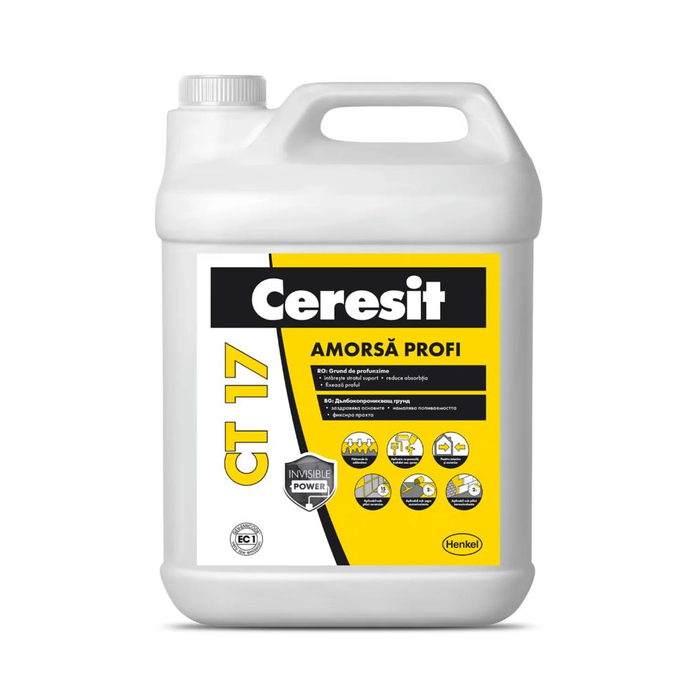 Amorsa perete Ceresit CT 17, interior/exterior, 10 L