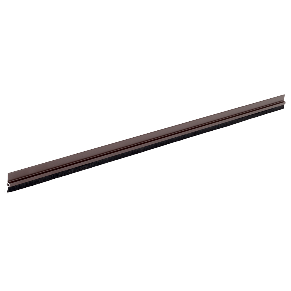 Prag izolator din aluminiu ALU FIX, cu perie, maro, L: 100 cm