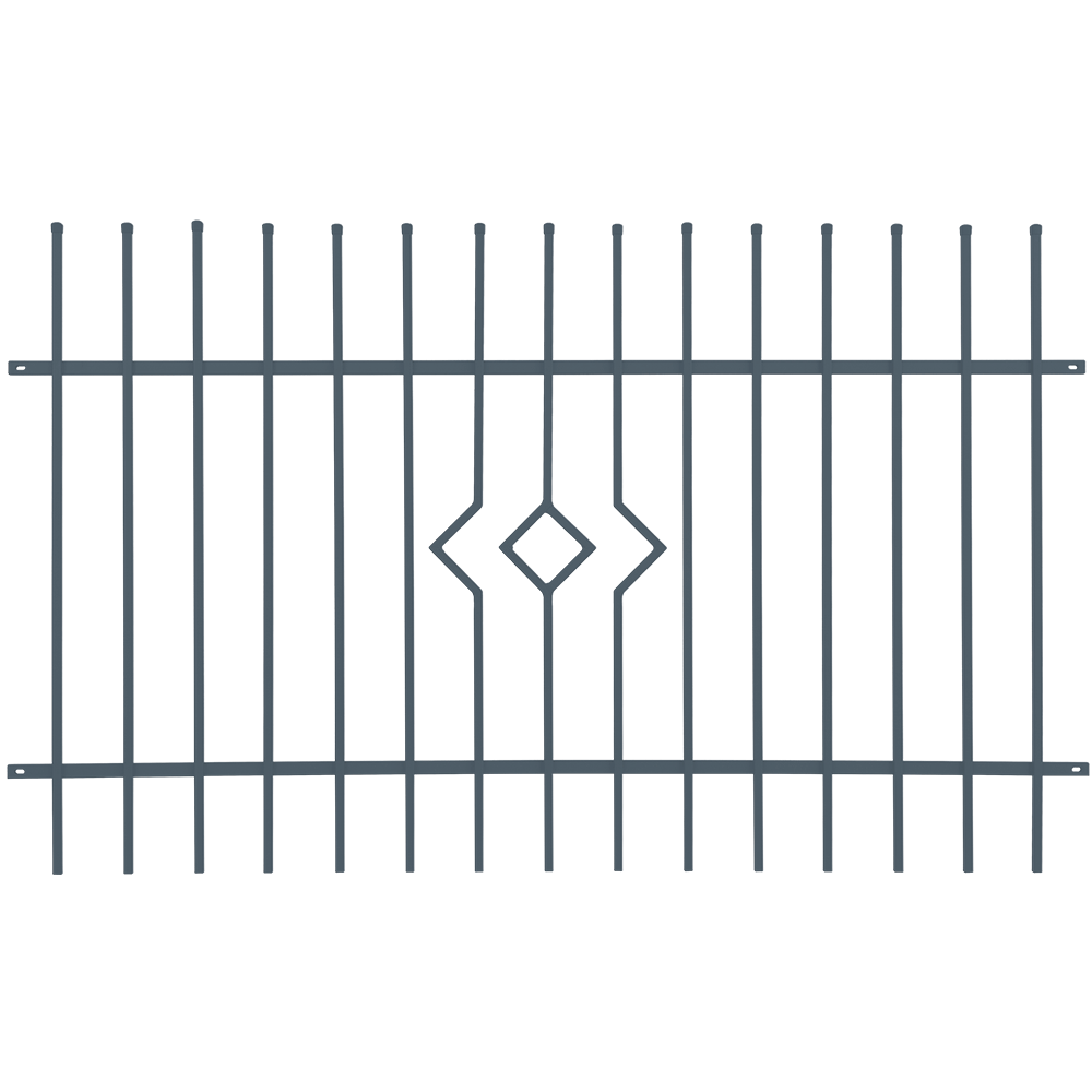 Panou gard Cristal, otel galvanizat, gri antracit, RAL 7016, 1200 x 2000 mm