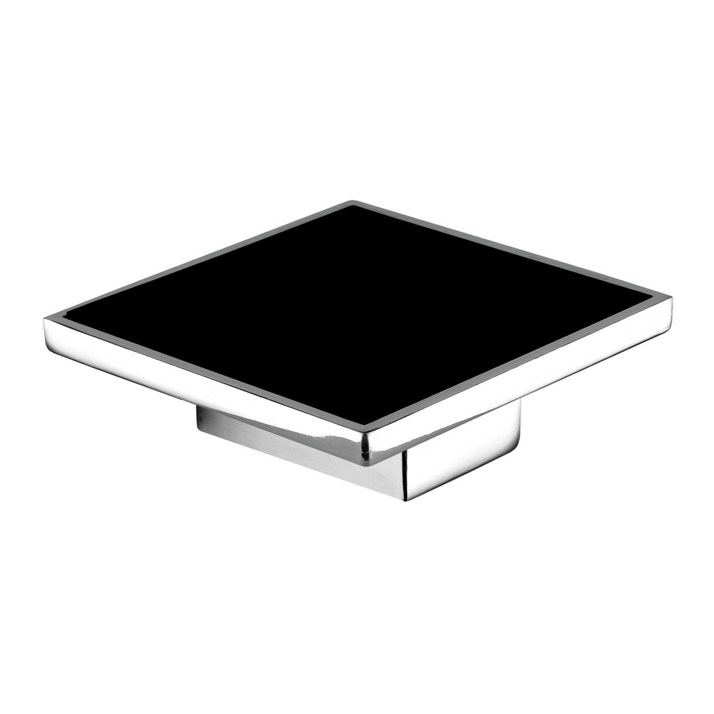 Buton cu insertie Arma BR 172, metal, 25 x 32 mm, crom - negru