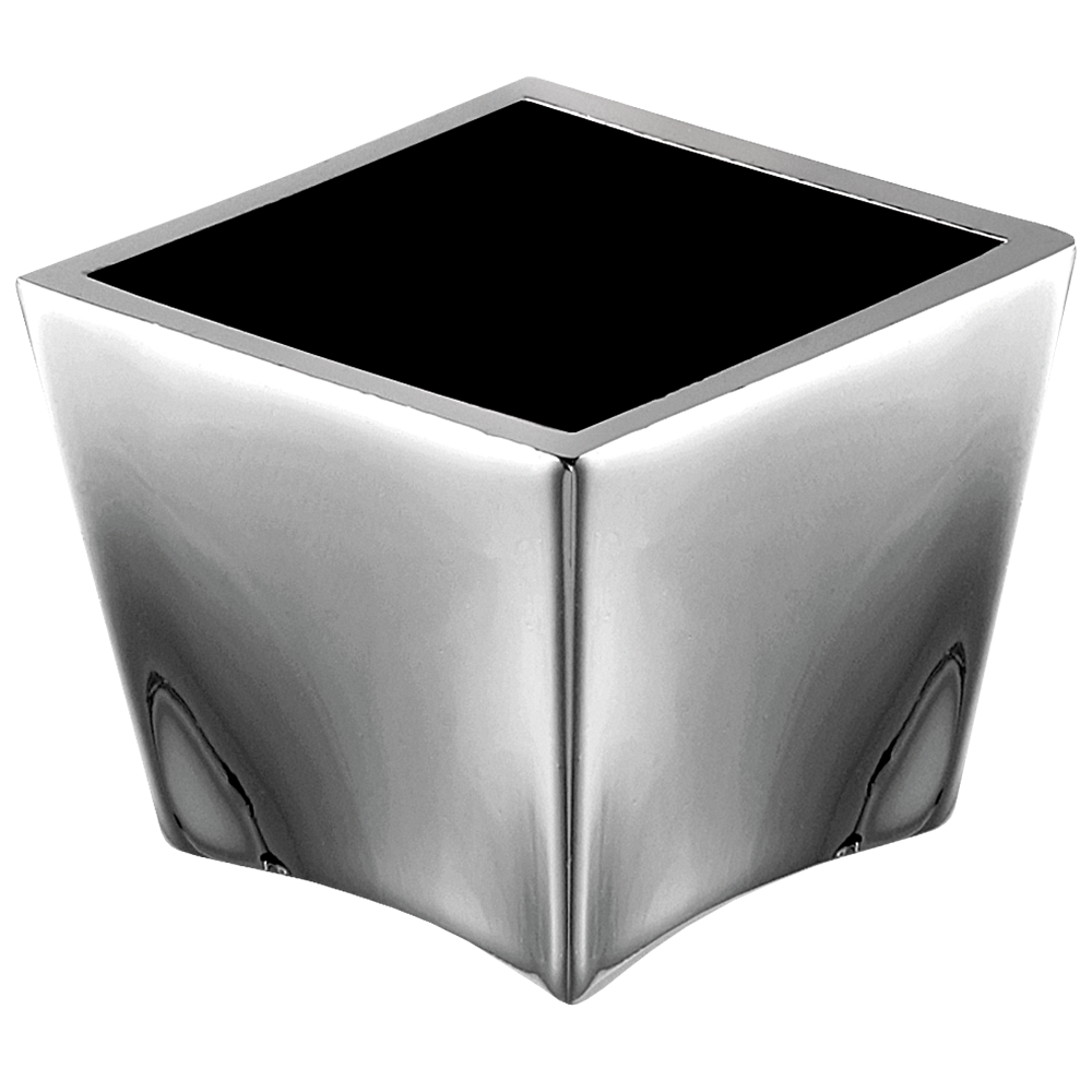 Buton cu insertie Arma BR 172, metal, 25 x 30 mm, crom - negru