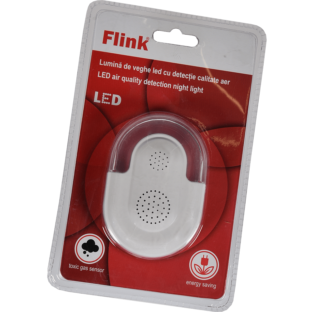 Lampa de veghe Flink 2 LED-uri, cu detectie a calitatii aerului, utilizare la interior