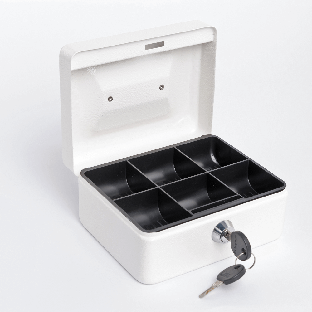 Caseta valori, Favor, otel, alba, 150 x 120 x 80 mm