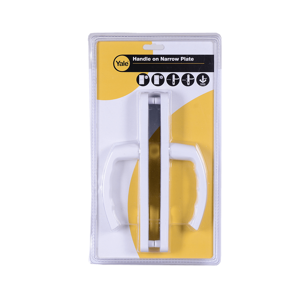 Maner pentru usi PVC cu sild, 3 puncte fixare, alb, 92 mm