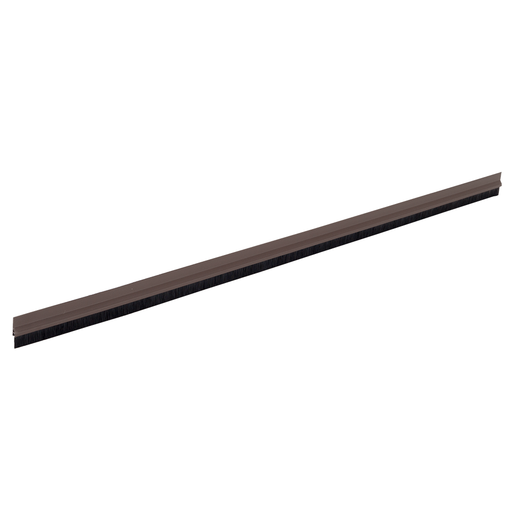 Prag izolator PVC cu perie Geko Staff, maro, 40 mm x 98 cm