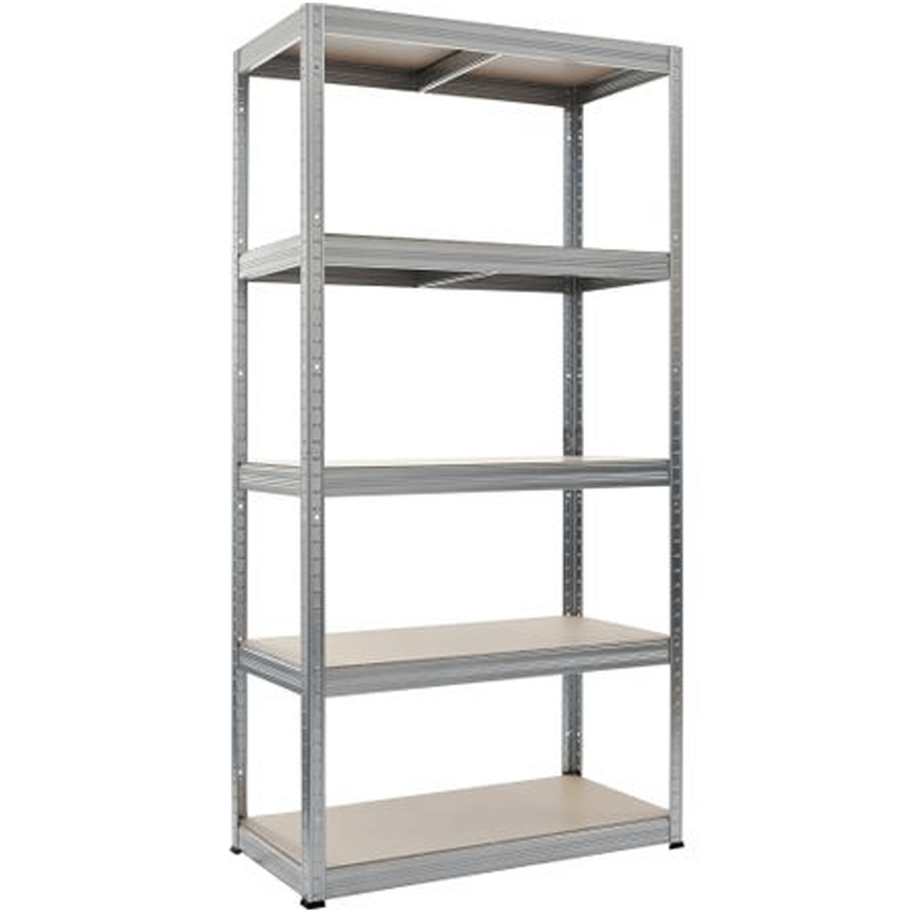 Raft metalic cu 5 polite din MDF, 350 kg, 180 x 90 x 45 cm