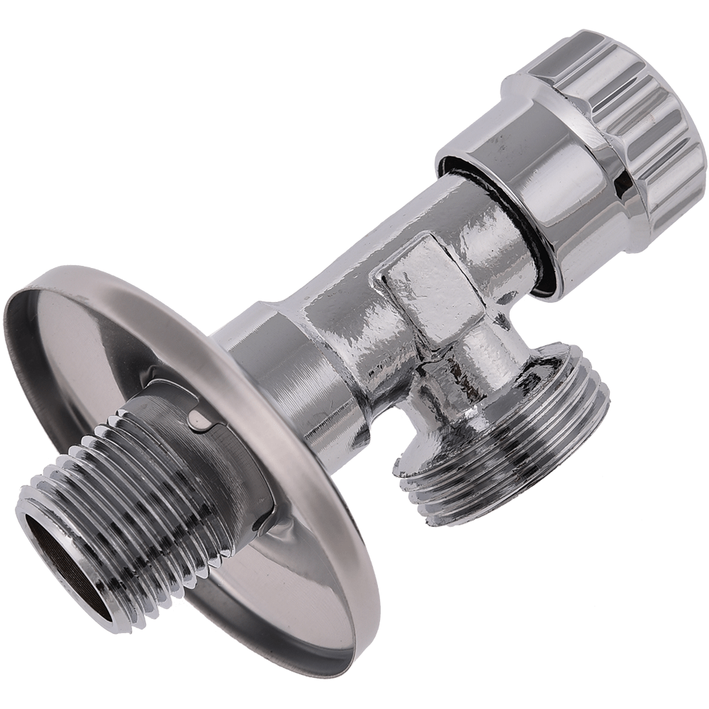 Robinet coltar EKO, filet exterior - interior, alama, crom, 1/2'', 3/4''
