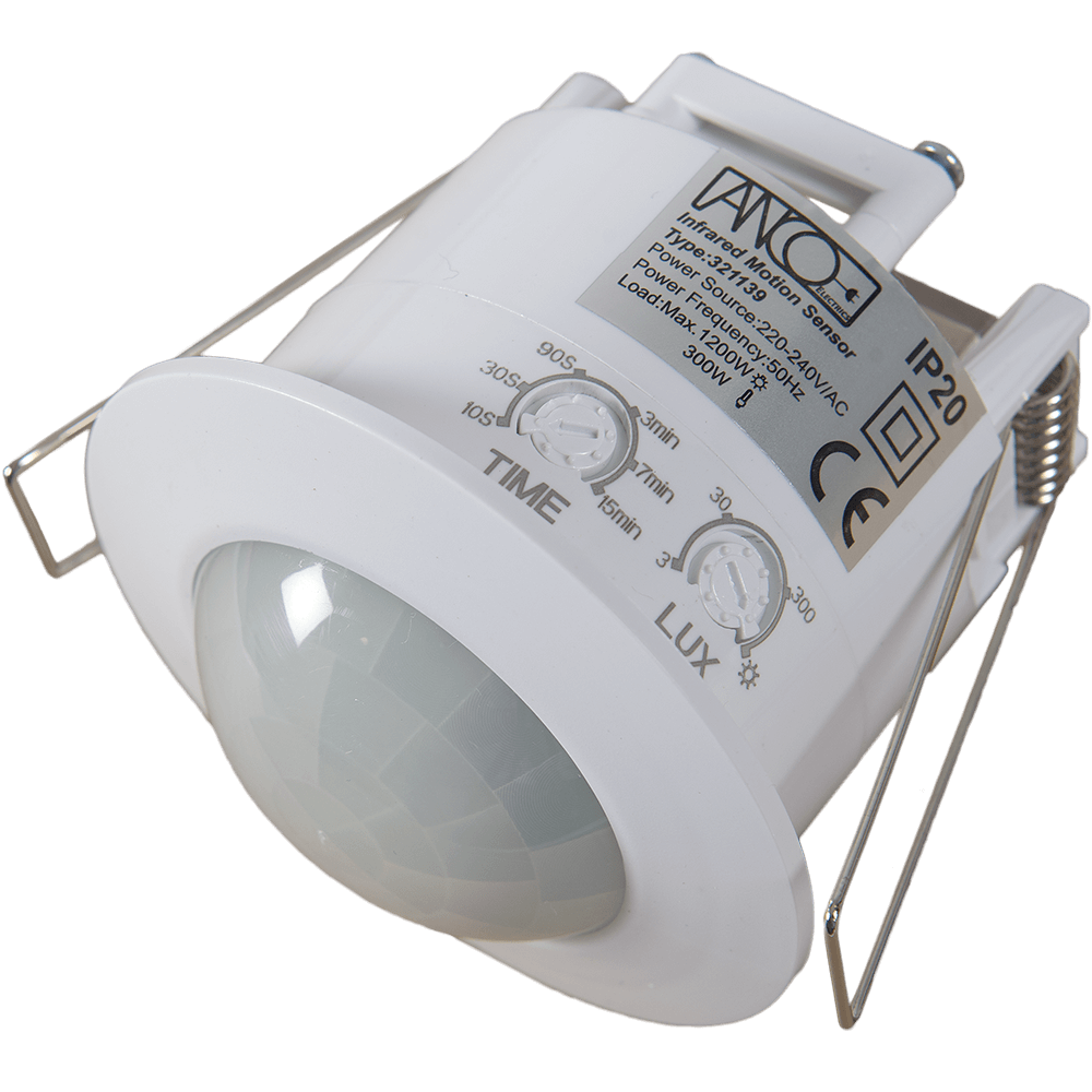 Senzor de miscare Anco ST 360, alb, 1200 W, 6 m