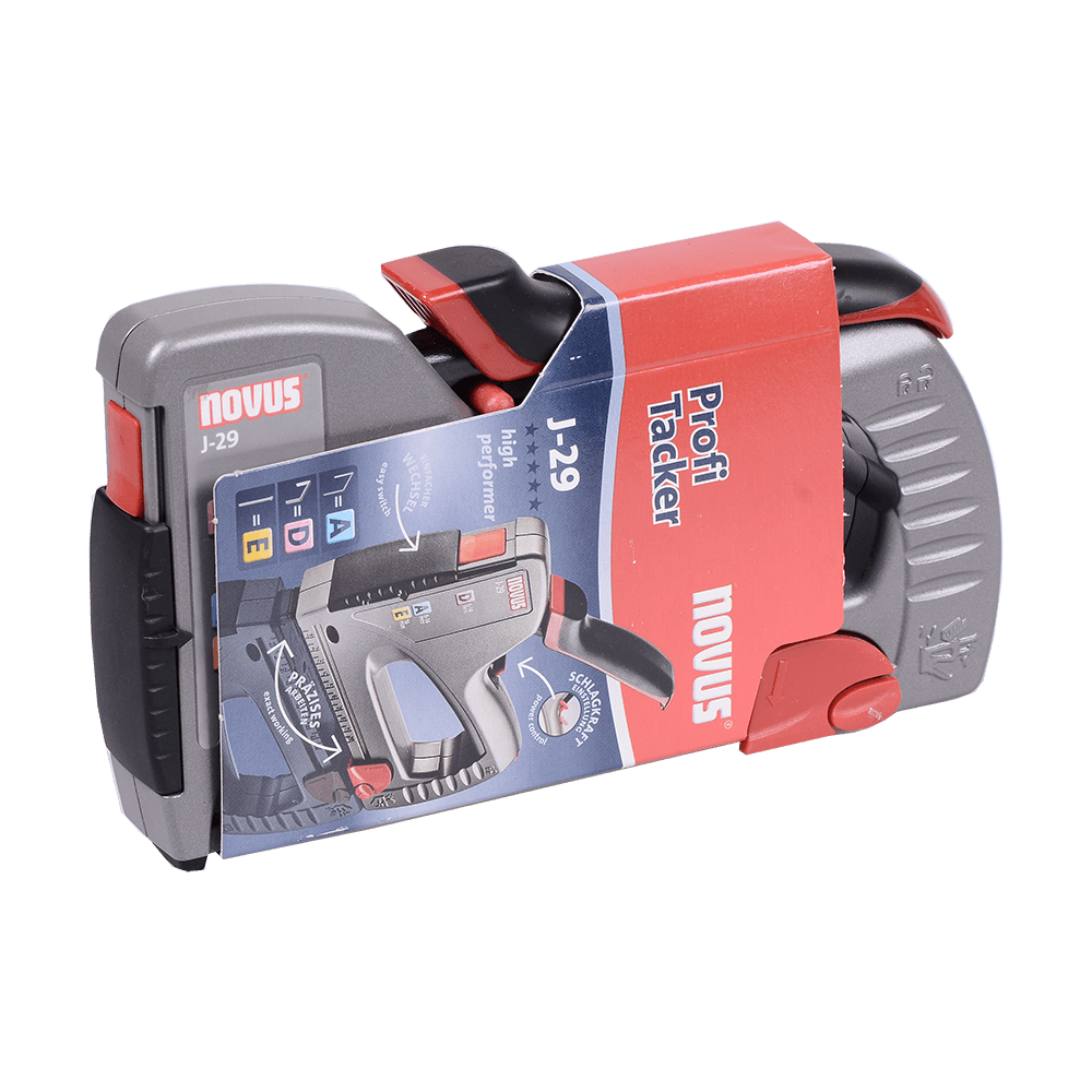 Capsator manual Novus J-29, plastic ABS, pentru bricolaj, capse compatibile A, D si E