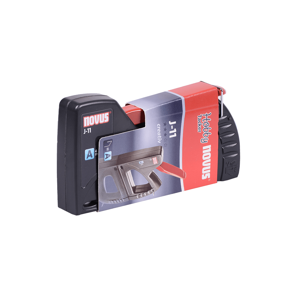 Capsator manual Novus J-11, plastic ABS, pentru bricolaj, capse compatibile A 4-8 mm