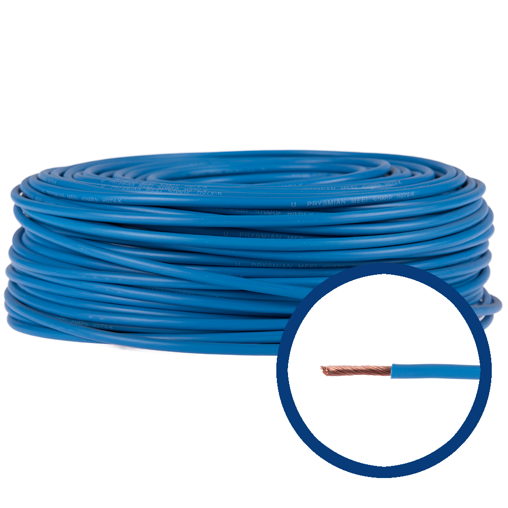 Cablu electric MYF (H05V-K) 6 mmp, izolatie PVC, albastru
