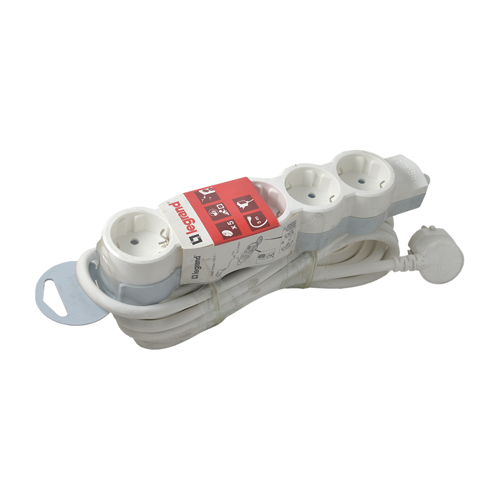 Bloc multipriza 5x2P+T, Legrand 695013, 5 metri, alb