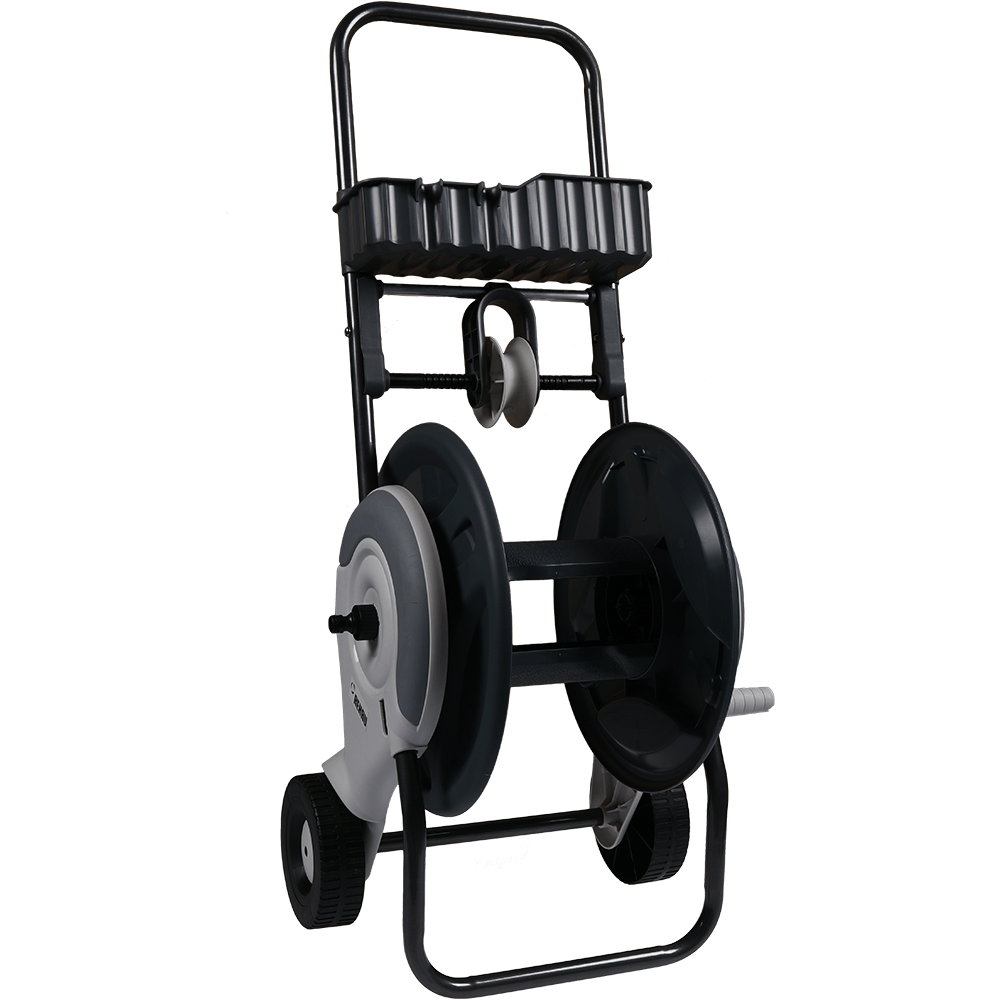 Carucior furtun cu suport Rehau Comfort, plastic+otel, racord 13 mm, 50 m si 19 mm, 25 m
