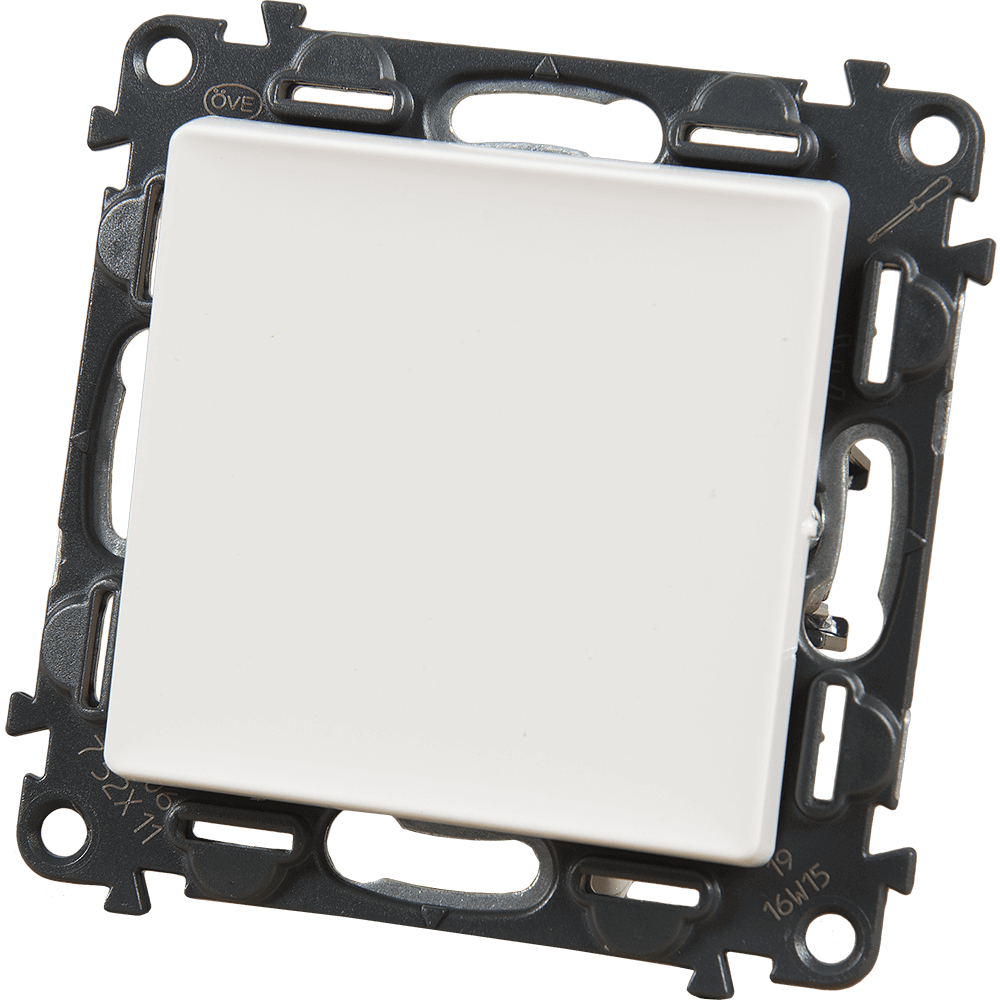 Buton cu revenire pentru sonerie 752111, 250 V, 6 A, alb