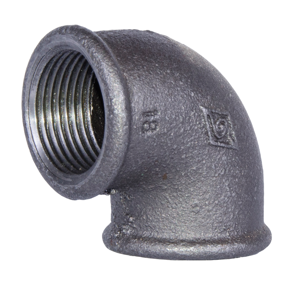 Cot 90° nr 2, fonta, negru, FI x FI, 1 1/2 inch