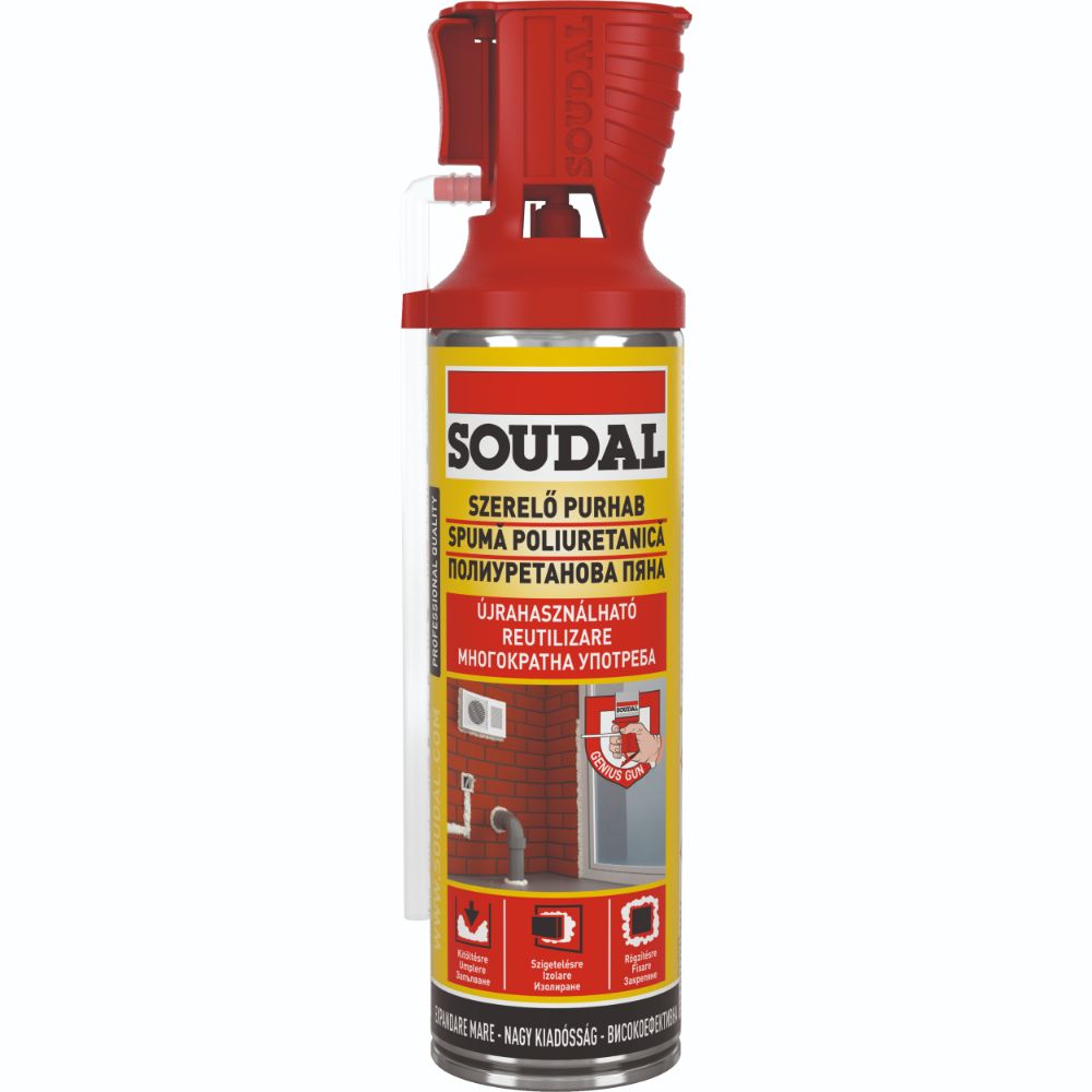 Spuma poliuretanica cu pai, Soudal, 500ml