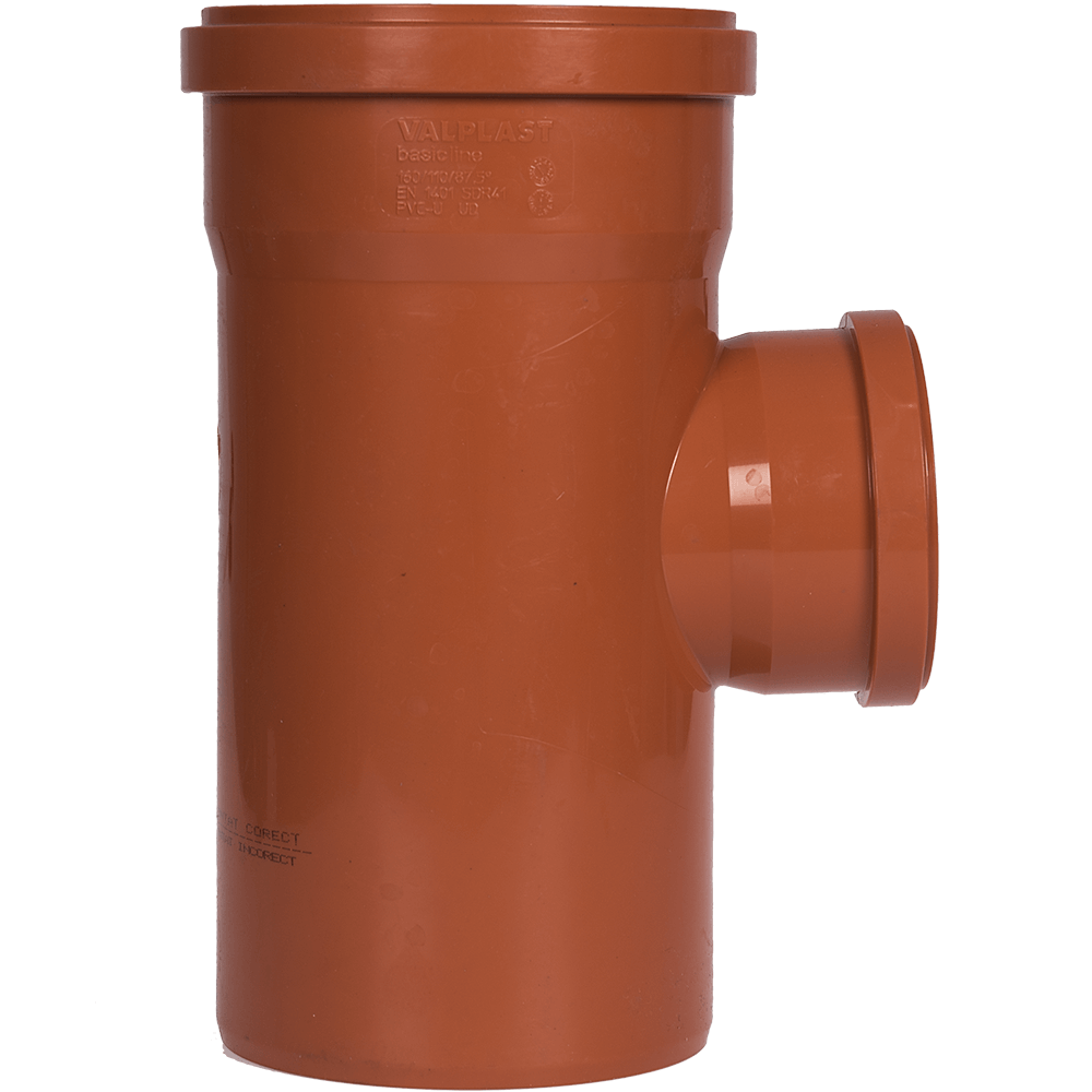 Ramificatie canalizare exterioara PVC Valrom, 87 grade, diametru 160 / 110 mm