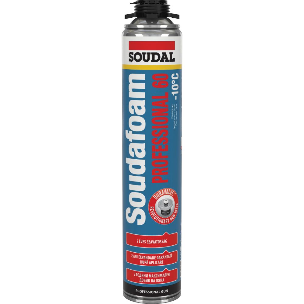Spuma poliuretanica de iarna Soudal, aplicare cu pistol,  750 ml