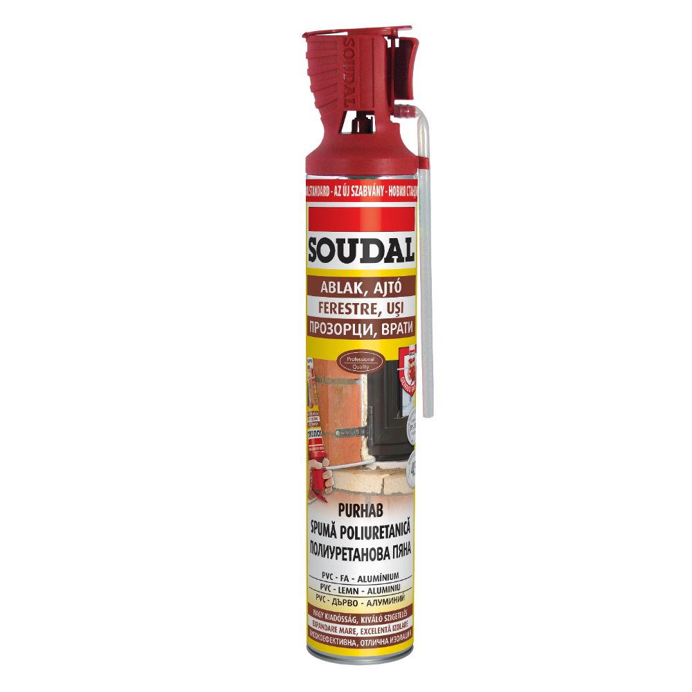 Spuma poliuretanica cu pai, Soudal, 750ml