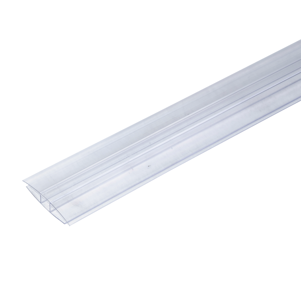 Profil H policarbonat Carboplak, transparent, L= 6 m, grosime 4 mm
