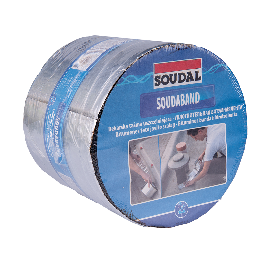 Banda hidroizolanta bituminoasa, 10 cm x 10 m, Soudal, aluminiu
