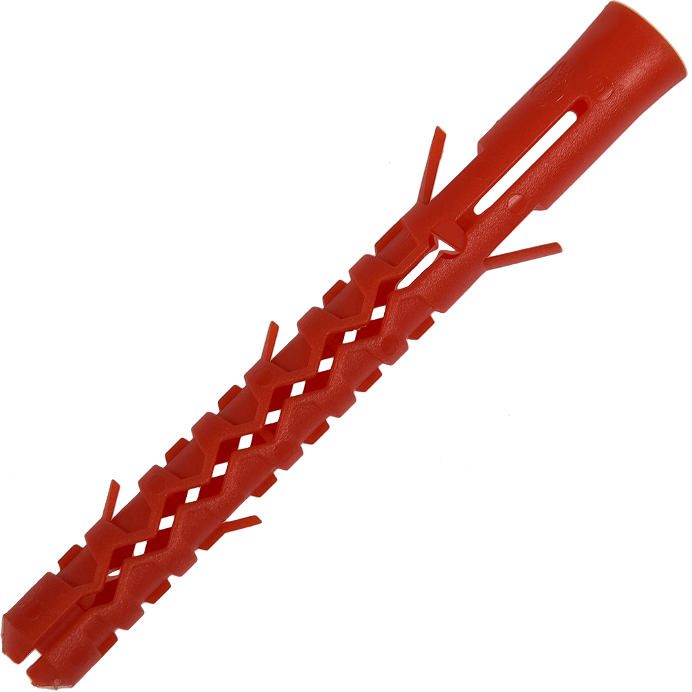 Diblu din nylon pentru caramida cu goluri, rosu, 10 x 90 mm