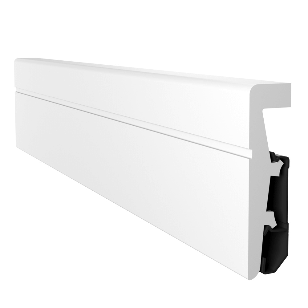 Plinta pardoseala Vega P0811, polimer dur, alb, 2400 x 80 x 20 mm