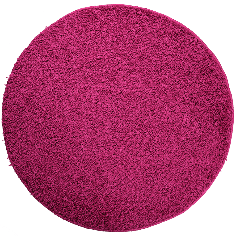 Covor rotund Mistral, 100% polipropilena friese, model modern roz, 133 cm