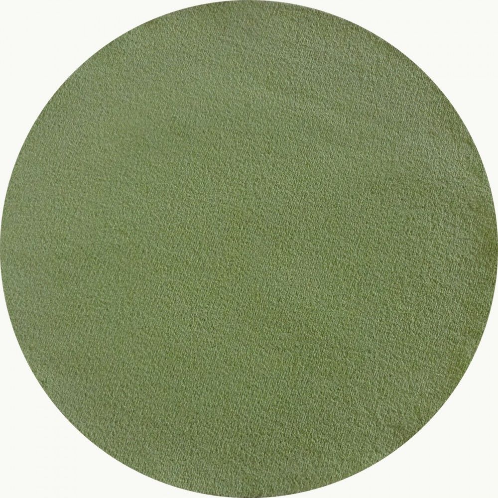Covor rotund Rainbow, polipropilena friese, model modern verde, diametru 80 cm
