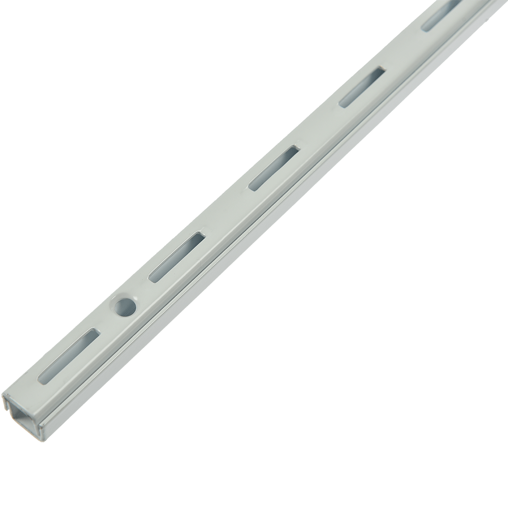 Vergea verticala, alb, H: 1500 mm, un rand de gauri