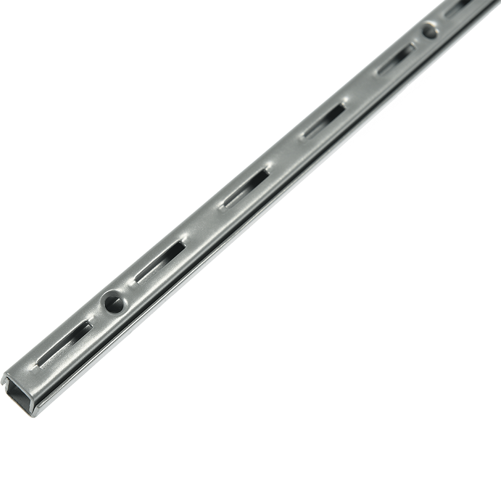 Vergea verticala, gri, H: 1000 mm, un rand de gauri