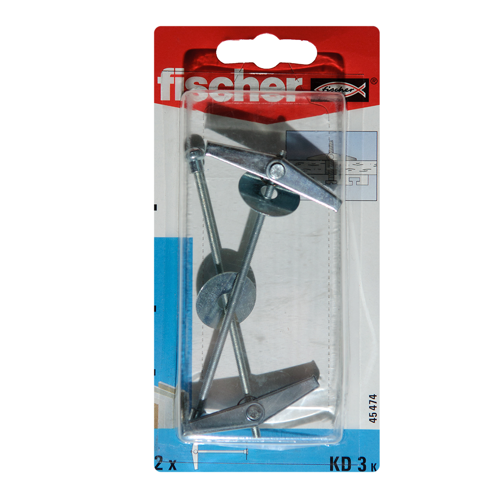 Ancora basculanta KD 3K pentru fixari in pereti din gips-carton, L 95 mm, 2 buc
