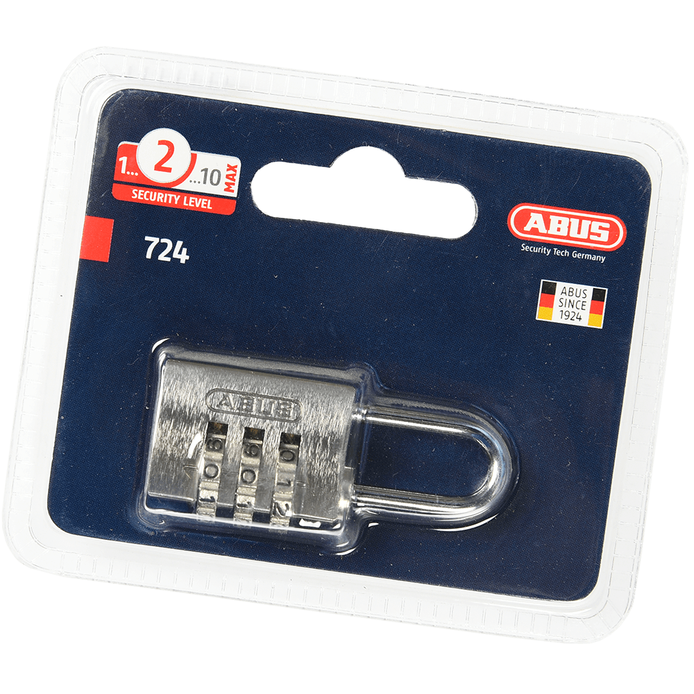 Lacat din alama, Abus 724, l 20mm, cu cifru