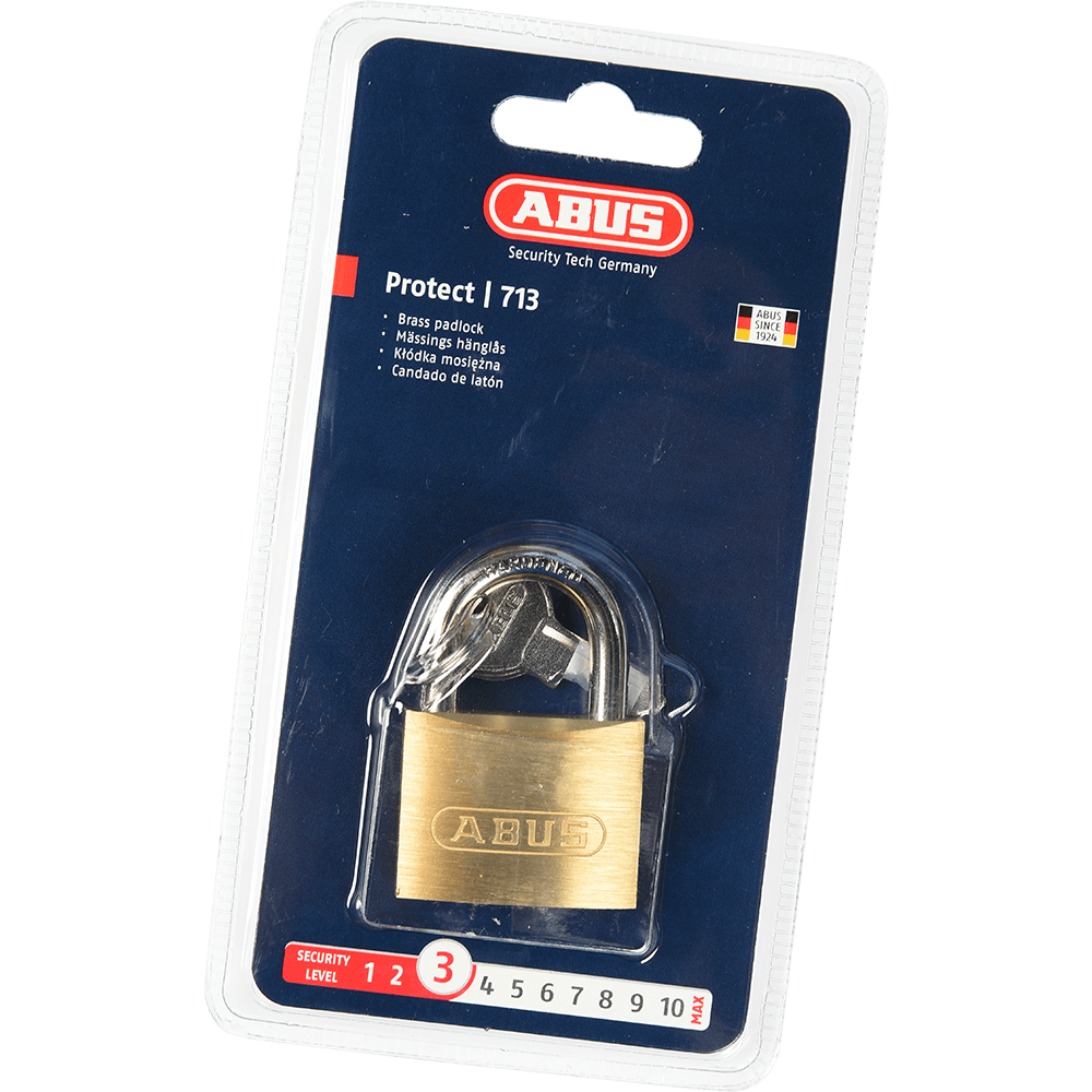 Lacat din alama, Abus 713, l 40mm, 2 chei