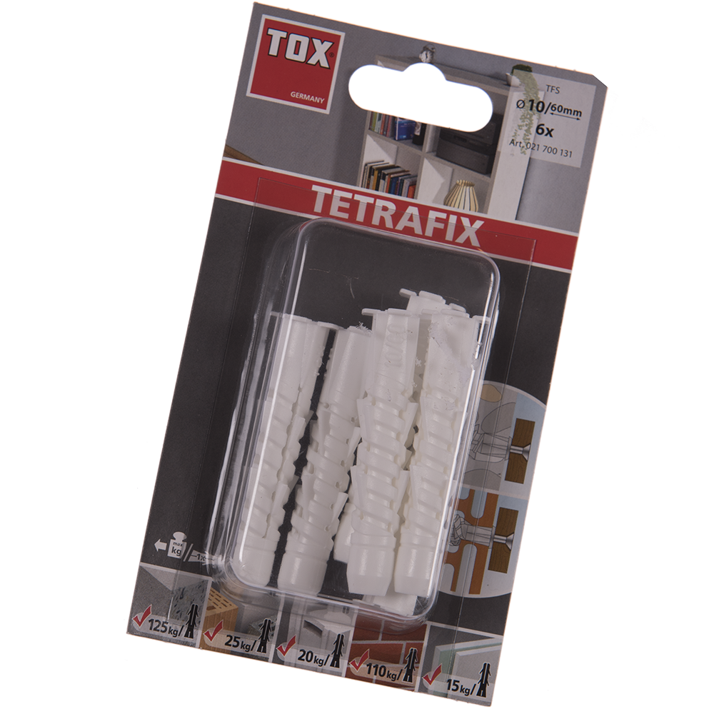Diblu Tetrafix TFS, plastic, 10 x 60 mm, 6 buc