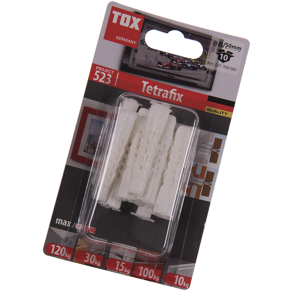 Diblu Tetrafix TFS, plastic, 8 x 50 mm, 10 buc