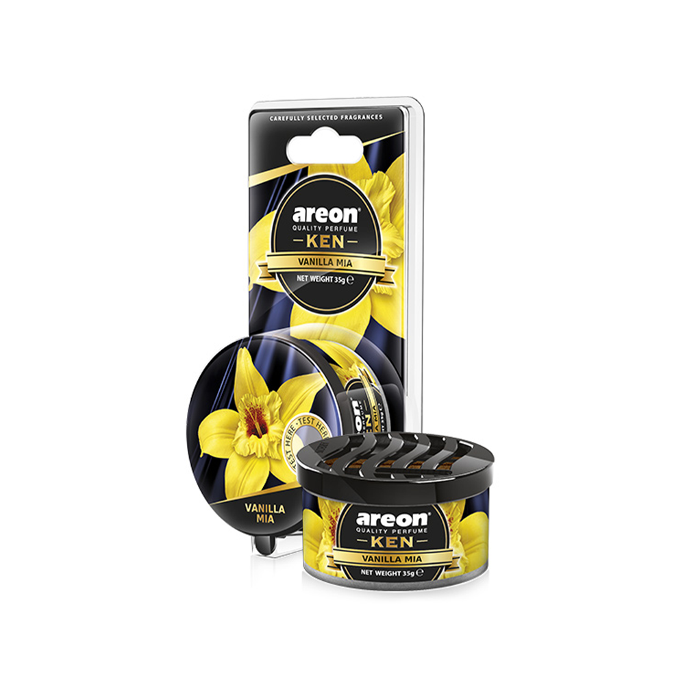 Odorizant auto Areon Ken Blister, Vanilla Mia, 35 g