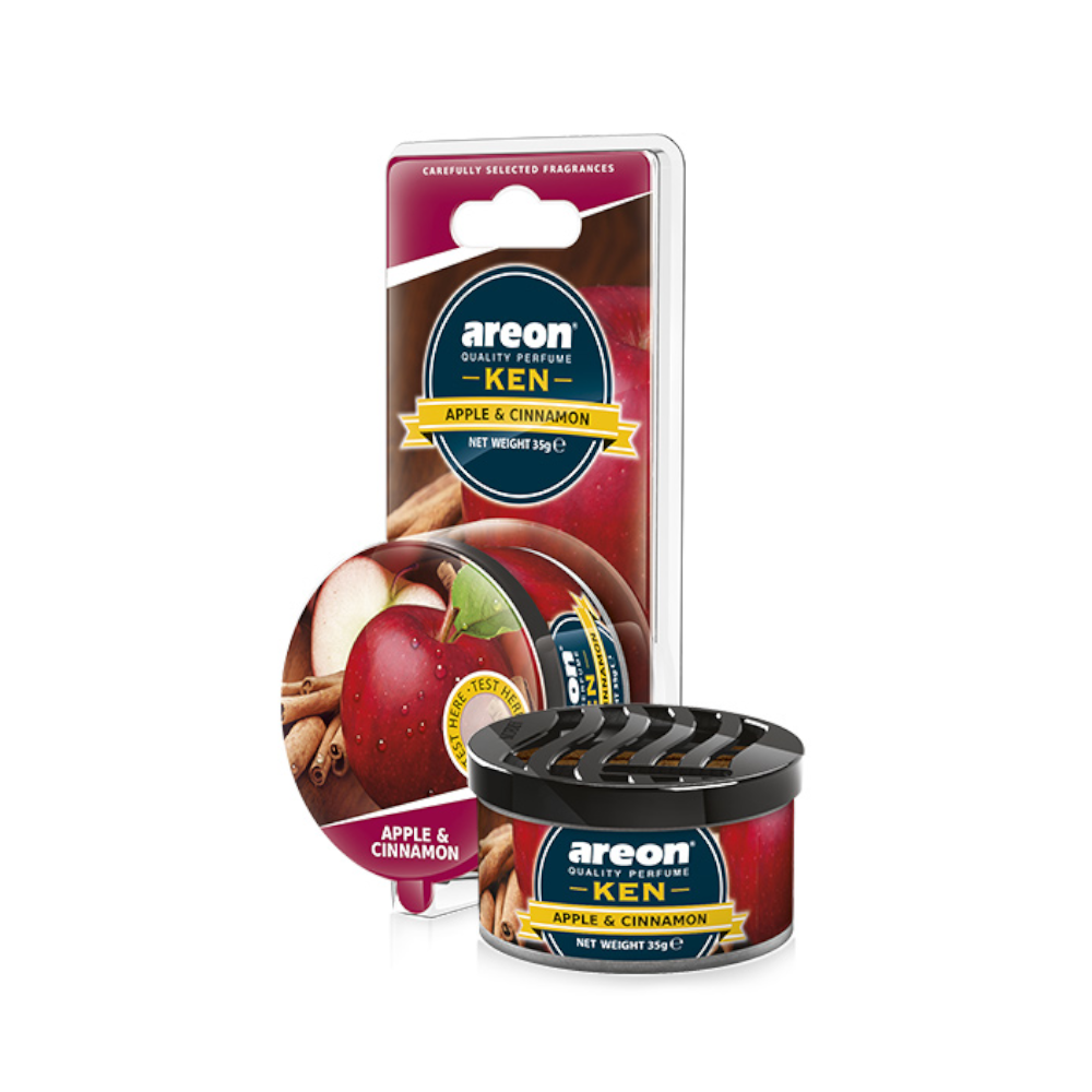Odorizant auto Areon Ken Blister, Apple & Cinnamon, 35 g