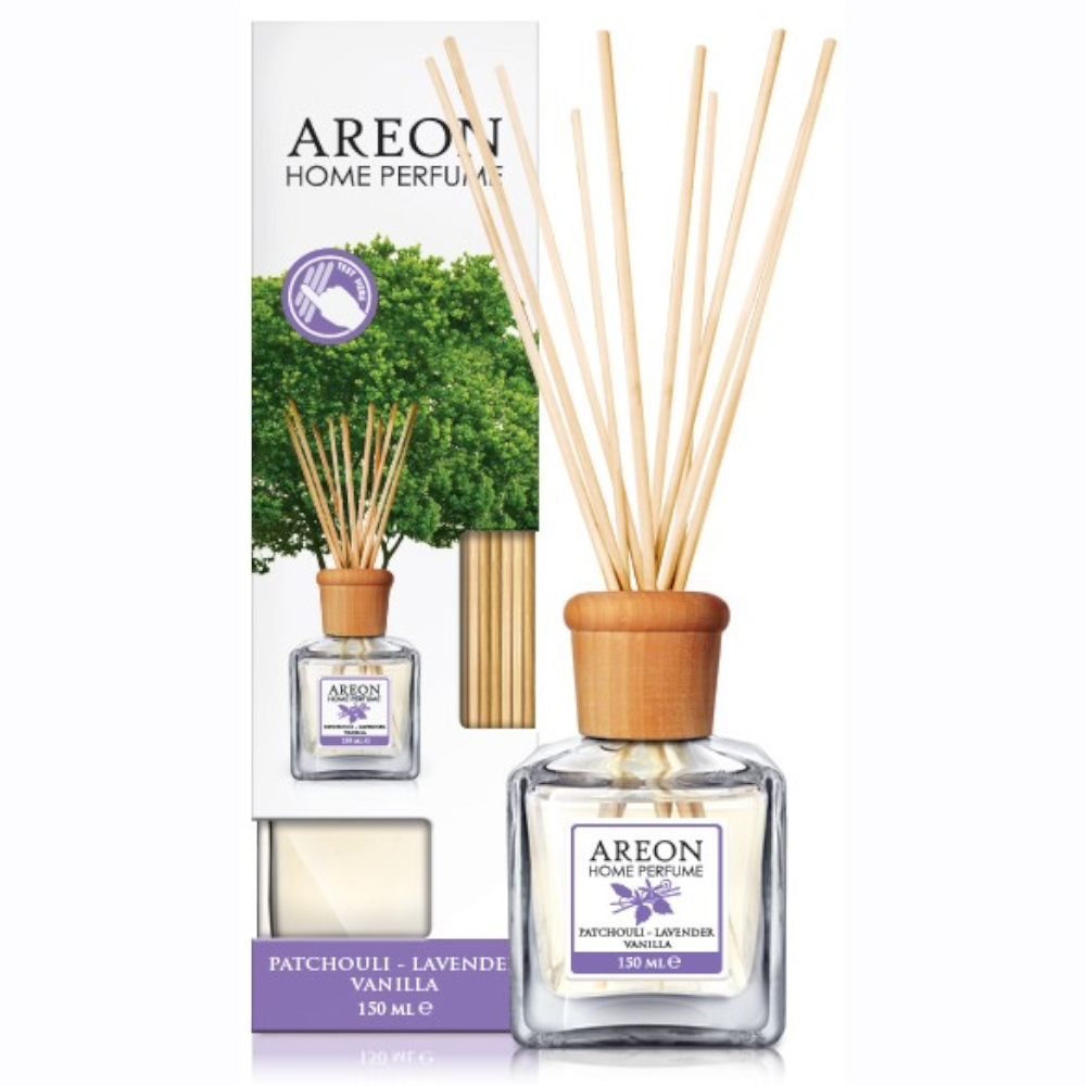 Odorizant cu betisoare Areon Home Perfume, Patchouli Lavender Vanilla, 150 ml