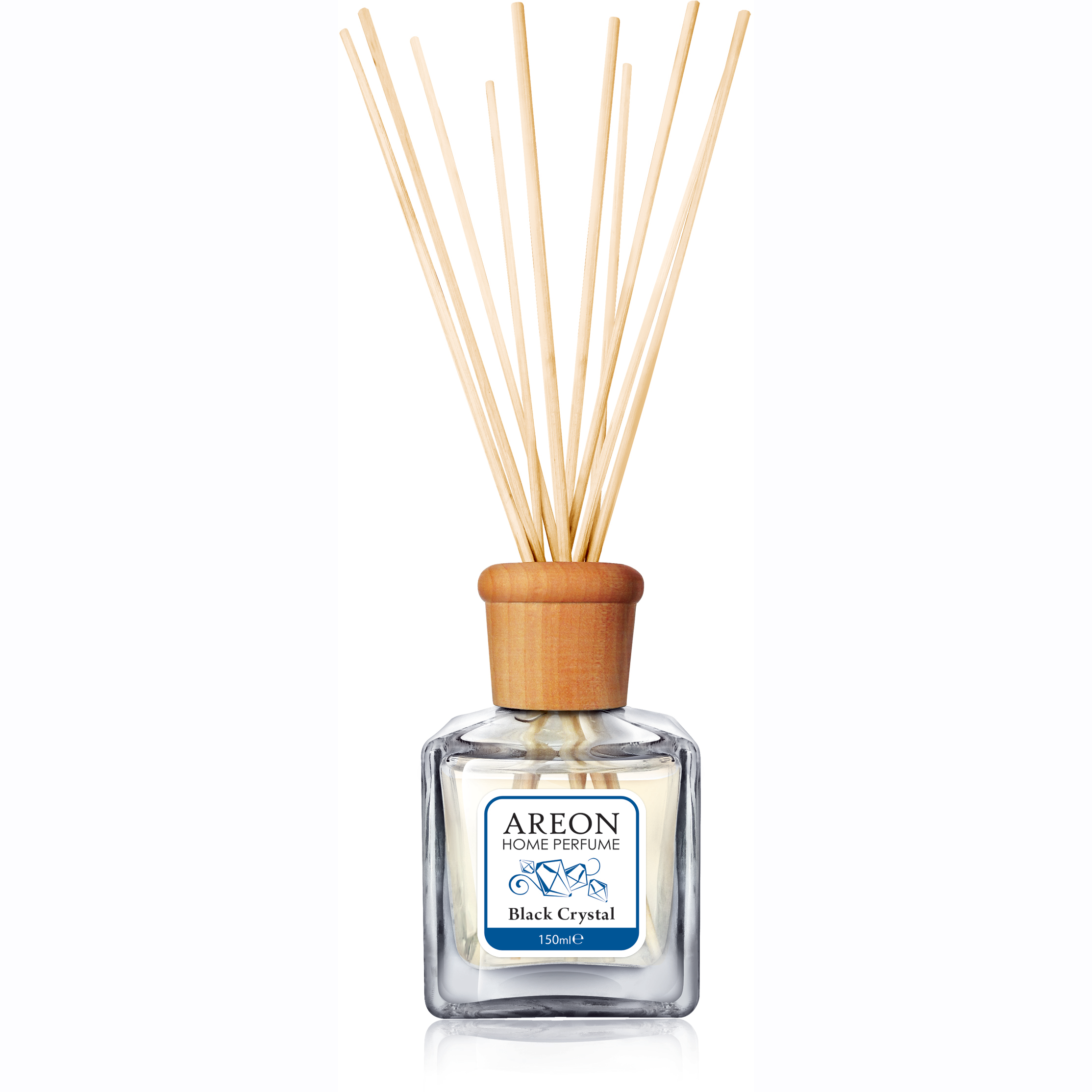 Odorizant cu betisoare Areon Home Perfume, Black Crystal, 150 ml