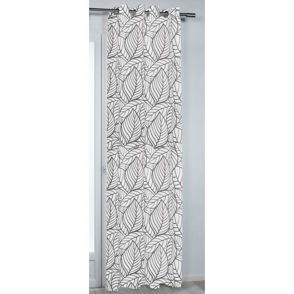 Draperie Pierre Rocle Teck, 100% poliester, gri, l 140 cm, H 260 cm